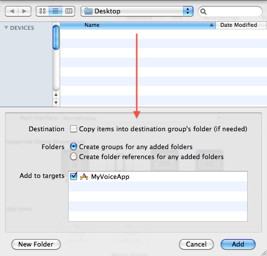 OpenEars Installation File Reference Settings
